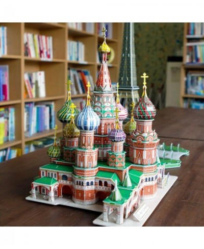 3D Puzzle Saint Basil's Cathedral Russia Large Model 210 Pieces for Adults High Level $60.14 - 3-D Puzzles