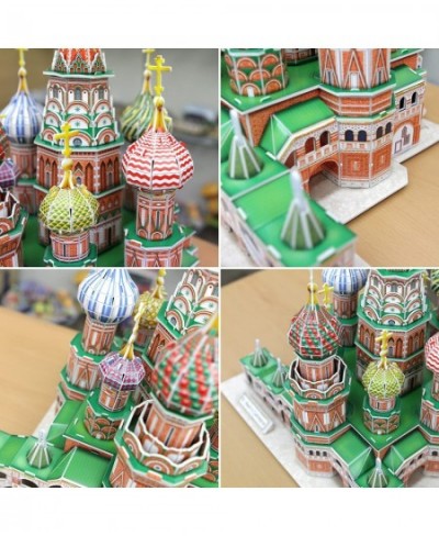 3D Puzzle Saint Basil's Cathedral Russia Large Model 210 Pieces for Adults High Level $60.14 - 3-D Puzzles