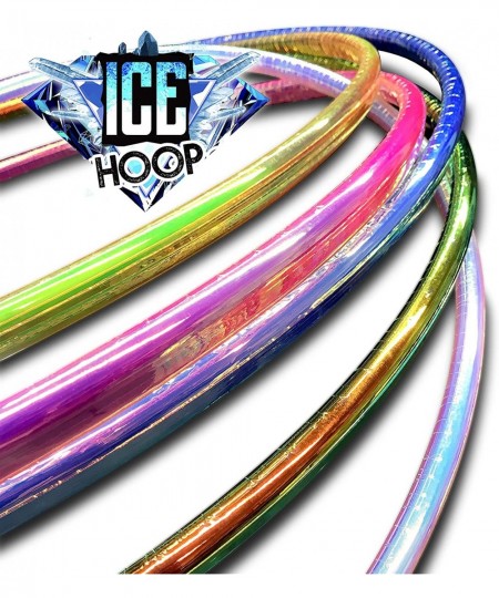 Ice Hoop 12 Pc Family Pack V-Grip Exercise Hoops Equipment Rings for Sports Playing Party Dance Games Portable Hula Hoops for...