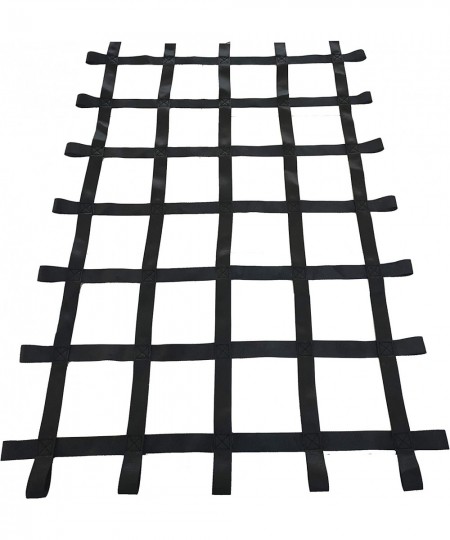 Fong 6 ft X 4 ft Climbing Cargo Net Black (72 inch x 48 inch) - Playground Cargo Net - Climbing Net for Swingset - Indoor Cli...