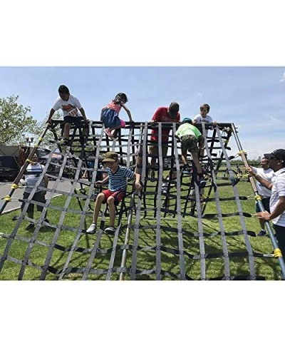 Fong 6 ft X 4 ft Climbing Cargo Net Black (72 inch x 48 inch) - Playground Cargo Net - Climbing Net for Swingset - Indoor Cli...