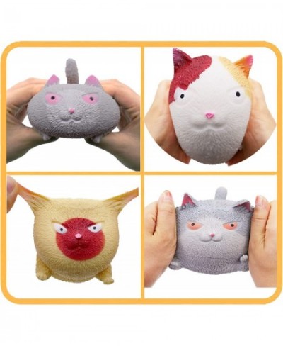 Squishy Stress Balls Cat-Shaped Stretch Toy for Girls Boys or Adults Gel Water Inside - Promote Anxiety and Stress Relief Pro...