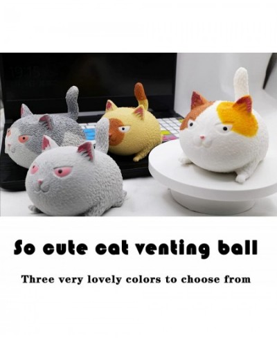 Squishy Stress Balls Cat-Shaped Stretch Toy for Girls Boys or Adults Gel Water Inside - Promote Anxiety and Stress Relief Pro...