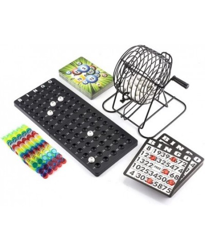 Complete Bingo Set | Includes Metal Cage (75) Numbered Balls Master Board (50) Bingo Cards (400) Color Chips + Bonus Travel C...