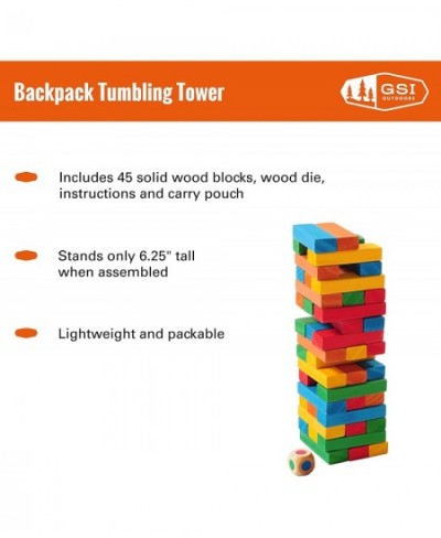 Backpack Portable Wood Block Travel Game Set $30.26 - Stacking Games