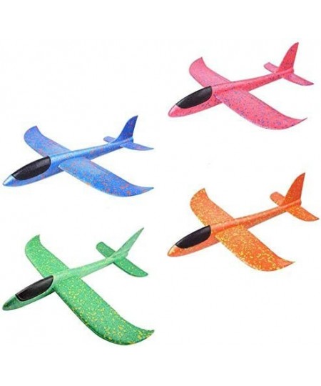 Airplane Toy Gift for Boys Kids Glider Planes Foam Flying Airplane Kit Gift for Kids Garden Yard Sports Playing (4 Pack 15'')...