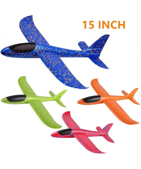 Airplane Toy Gift for Boys Kids Glider Planes Foam Flying Airplane Kit Gift for Kids Garden Yard Sports Playing (4 Pack 15'')...