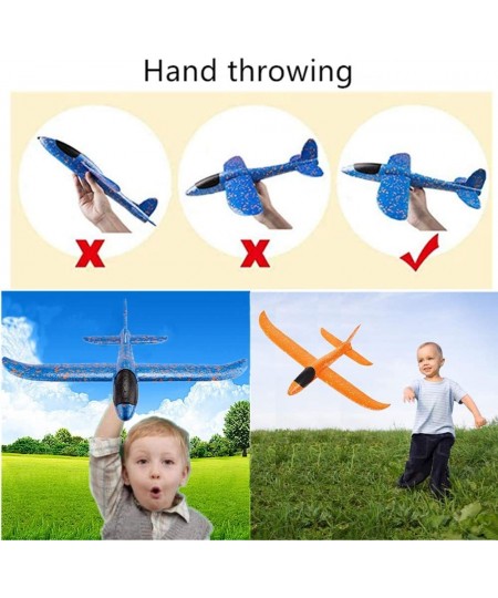 Airplane Toy Gift for Boys Kids Glider Planes Foam Flying Airplane Kit Gift for Kids Garden Yard Sports Playing (4 Pack 15'')...