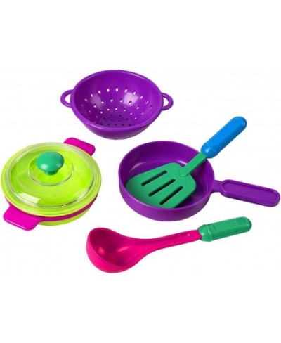 Play Dishes Kitchen Pretend Play Toys-Tableware Dishes Play Colourful Set (27 Pcs) - Play Kitchen Accessories for Toddlers $2...