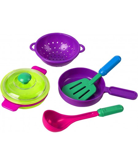 Play Dishes Kitchen Pretend Play Toys-Tableware Dishes Play Colourful Set (27 Pcs) - Play Kitchen Accessories for Toddlers $2...