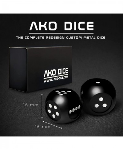 II - Black - Custom Metal dice Version 2. 16mm D6 Game dice with Extra Rounded Corner for a Better roll. $33.88 - Game Access...