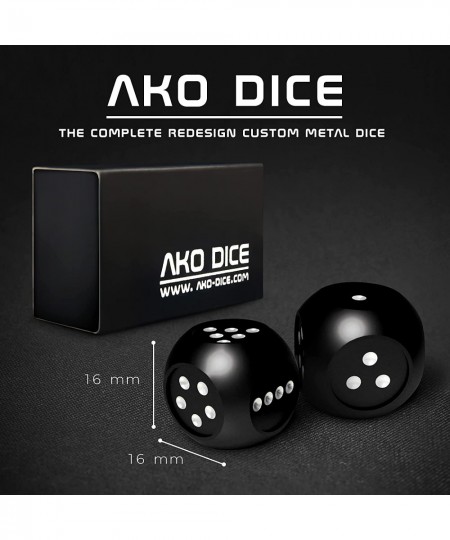 II - Black - Custom Metal dice Version 2. 16mm D6 Game dice with Extra Rounded Corner for a Better roll. $33.88 - Game Access...