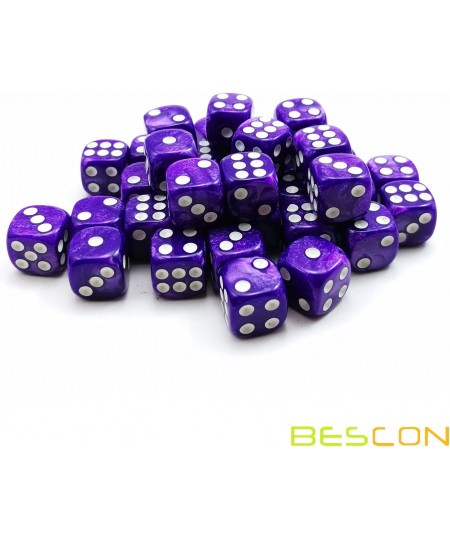 Bescon 12mm 6 Sided Dice 36 in Brick Box 12mm Six Sided Die (36) Block of Dice Marble Purple $15.65 - Game Accessories