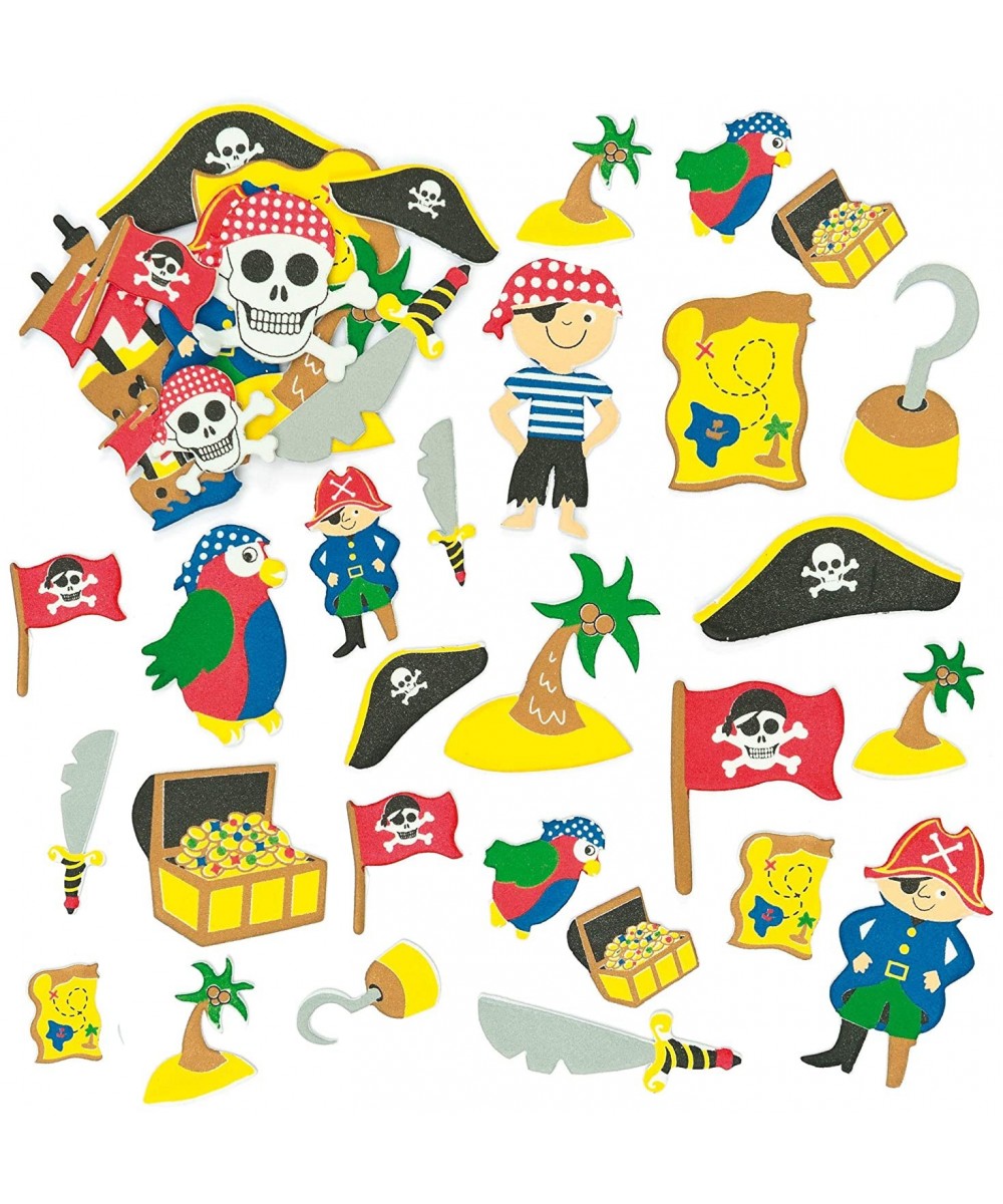 EV3215 Pirate Foam Stickers - Pack of 96 for Kids to Decorate Arts and Crafts Assorted $15.53 - Kids' Stickers