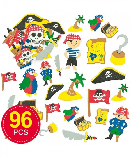 EV3215 Pirate Foam Stickers - Pack of 96 for Kids to Decorate Arts and Crafts Assorted $15.53 - Kids' Stickers