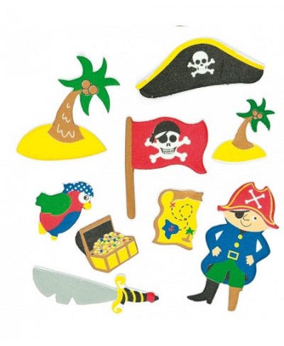 EV3215 Pirate Foam Stickers - Pack of 96 for Kids to Decorate Arts and Crafts Assorted $15.53 - Kids' Stickers