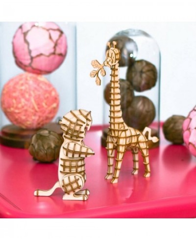 Build Your Own 3D Wooden Assembly Puzzle Wood Craft Kit Giraffe Model Gifts for Kids and Adults $15.43 - Craft Kits