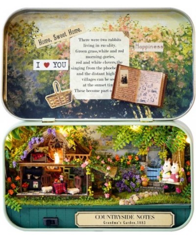 Dollhouse Miniature DIY House Kit Creative Room with Furniture and Cover for Romantic Valentine's Gift( Countryside Notes ) $...