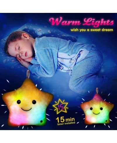 WEWILL13'' Creative Twinkle Star Glowing LED Night Light Plush Pillows Light up Stuffed Animals Toys Birthday for Toddler Kid...