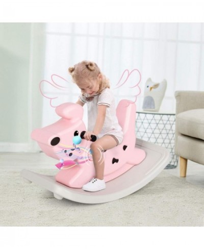 Kids Rocking Horse Ride-on Horse for Toddlers with Music & Lights HDEP Ride Animal Dog Rocker for Indoor & Outdoor Boys & Gir...