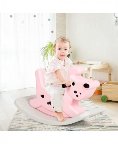 Kids Rocking Horse Ride-on Horse for Toddlers with Music & Lights HDEP Ride Animal Dog Rocker for Indoor & Outdoor Boys & Gir...