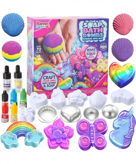 JOYIN Bath Bomb Soap Making Kit for Kids 2-in-1 Spa STEM Science Kits DIY Make Your Own Bath Bombs & Soap Spa Kit for Girls C...