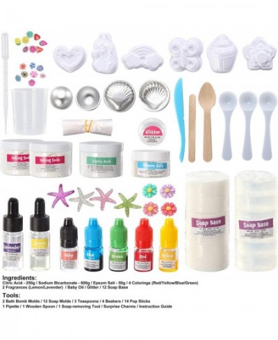 JOYIN Bath Bomb Soap Making Kit for Kids 2-in-1 Spa STEM Science Kits DIY Make Your Own Bath Bombs & Soap Spa Kit for Girls C...