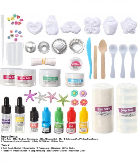 JOYIN Bath Bomb Soap Making Kit for Kids 2-in-1 Spa STEM Science Kits DIY Make Your Own Bath Bombs & Soap Spa Kit for Girls C...