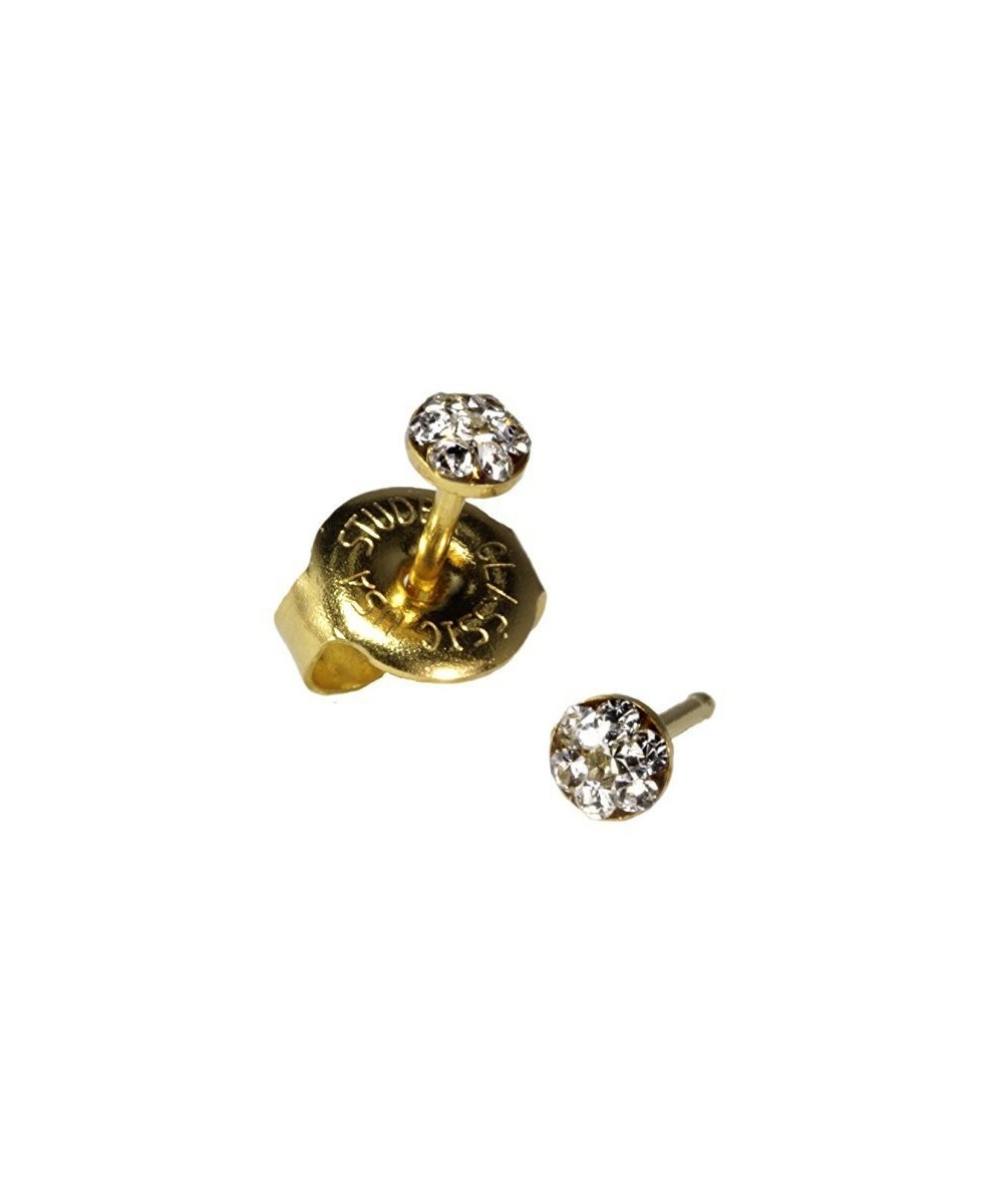 Ear Piercing Earrings SHORT POST Baby Studs 3mm TINY Gold Clear Daisy System 75 Hypoallergenic $24.57 - Kids' Dress-Up Access...