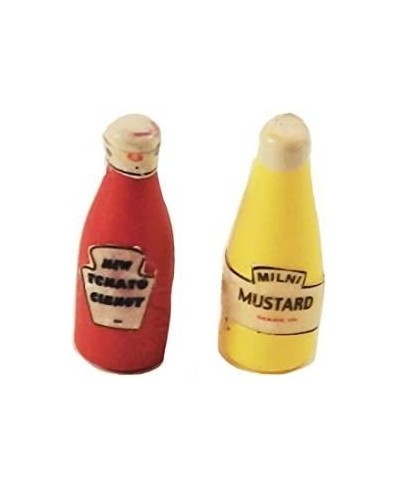 Melody Jane Dollhouse Tomato Ketchup & Mustard Bottles Kitchen Cafe Accessory $17.95 - Dollhouse Accessories