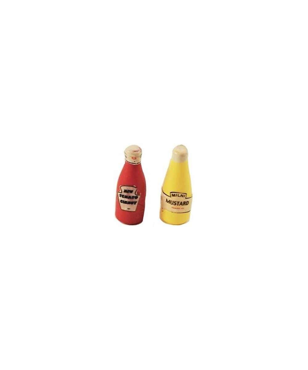 Melody Jane Dollhouse Tomato Ketchup & Mustard Bottles Kitchen Cafe Accessory $17.95 - Dollhouse Accessories