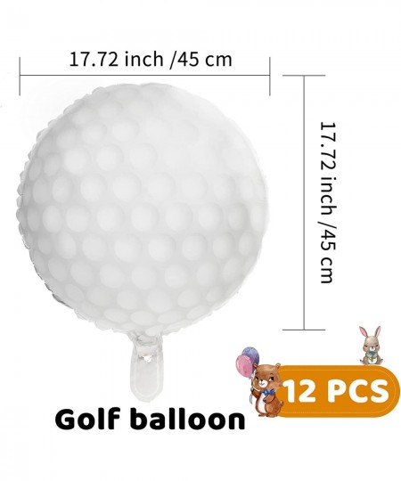 Golf Ball Balloons Decoration Golf Themed Balloons Golf Ball Sports Round Golf Aluminum Foil Balloons Golf Theme Birthday Dec...