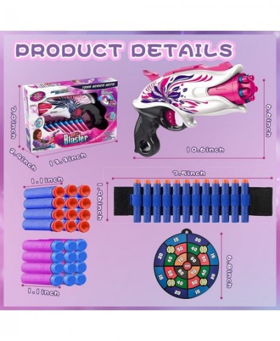 Toy Gun for Nerf Guns w/ Nerf Bullets for Nerf Pistol w/ 24 Nerf Darts Wristband & Nerf Target for Nerf Gun Toy Foam Blaster ...