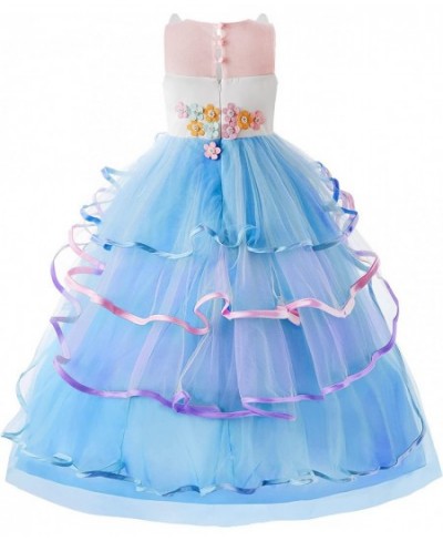 Girls Unicorn Costume Party Pageant Princess Dress with Headband $42.40 - Kids' Costumes