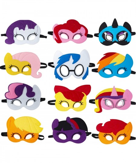 Pony Masks for Little Girls Birthday Party Favors (12 Packs) - Princess Party Supplies with 12 Different Types Pony Masks | U...