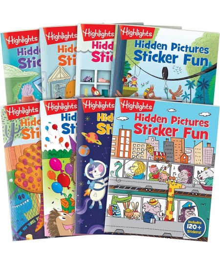 Highlights Hidden Pictures Sticker Fun 4-Book Set Volumes 1 and 2 $83.92 - Kids' Stickers