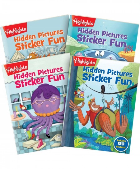 Highlights Hidden Pictures Sticker Fun 4-Book Set Volumes 1 and 2 $83.92 - Kids' Stickers