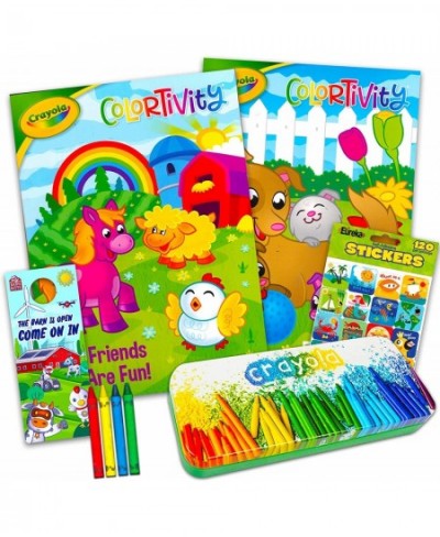 Crayola Coloring Set for Kids Ages 4-8 ~ Bundle with 2 Crayola Coloring Books and Coloring Utensils Plus Stickers and More (C...