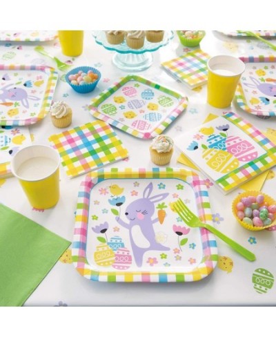 Plaid Easter Eggs Luncheon Napkins | 6.5" x 6.5" | 20 Pcs $15.49 - Kids' Party Tableware