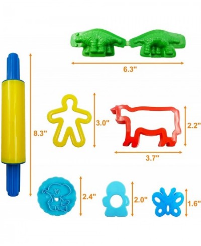 Dough Tools Set for Kids Various Plastic Animal Molds Rolling Pins for Creative Dough Cutting 44 Pieces $26.54 - Kids' Art Cl...