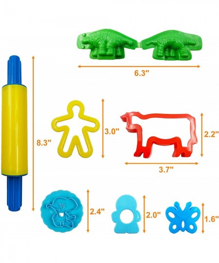 Dough Tools Set for Kids Various Plastic Animal Molds Rolling Pins for Creative Dough Cutting 44 Pieces $26.54 - Kids' Art Cl...