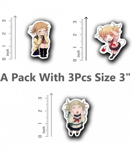 MHA Himiko Toga Chibi Lovely Girl Pack 3 Pcs MHA Stickers for Water Bottles Phone Laptop Skateboard Car $18.34 - Kids' Stickers