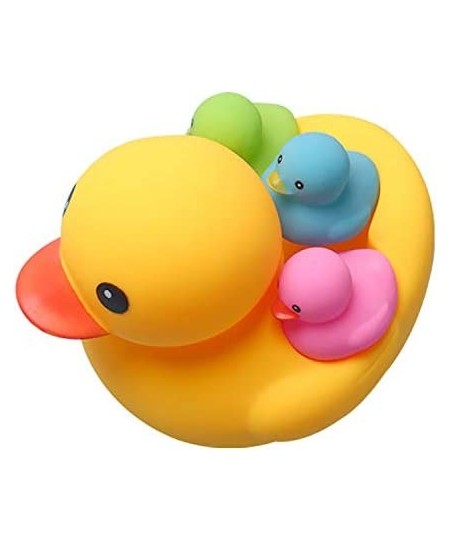 Bath Duck Toys 4 Pcs Colorful Rubber Duck Family Squeak Ducks Baby Shower Toy for Toddlers Boys Girls 3 Months+ (Colorful Duc...