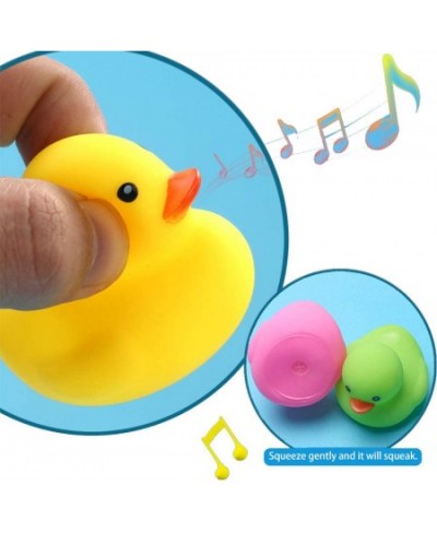 Bath Duck Toys 4 Pcs Colorful Rubber Duck Family Squeak Ducks Baby Shower Toy for Toddlers Boys Girls 3 Months+ (Colorful Duc...