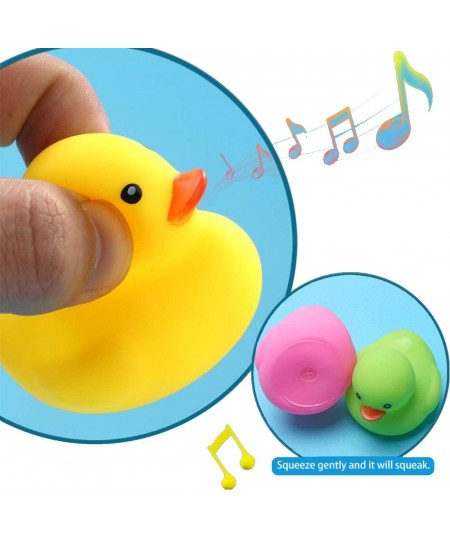 Bath Duck Toys 4 Pcs Colorful Rubber Duck Family Squeak Ducks Baby Shower Toy for Toddlers Boys Girls 3 Months+ (Colorful Duc...