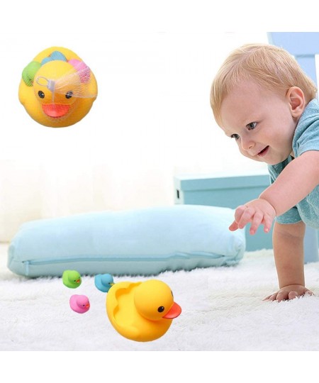 Bath Duck Toys 4 Pcs Colorful Rubber Duck Family Squeak Ducks Baby Shower Toy for Toddlers Boys Girls 3 Months+ (Colorful Duc...