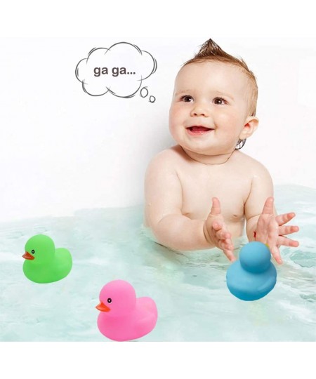 Bath Duck Toys 4 Pcs Colorful Rubber Duck Family Squeak Ducks Baby Shower Toy for Toddlers Boys Girls 3 Months+ (Colorful Duc...