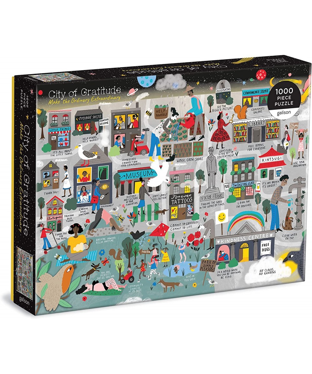 City of Gratitude Puzzle 1000 Pieces 27” x 20” – Difficult Jigsaw Puzzle Featuring Stunning and Colorful Artwork of a City Ma...