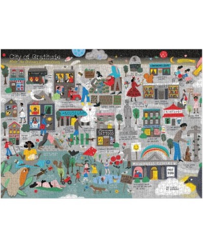 City of Gratitude Puzzle 1000 Pieces 27” x 20” – Difficult Jigsaw Puzzle Featuring Stunning and Colorful Artwork of a City Ma...