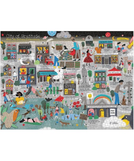 City of Gratitude Puzzle 1000 Pieces 27” x 20” – Difficult Jigsaw Puzzle Featuring Stunning and Colorful Artwork of a City Ma...